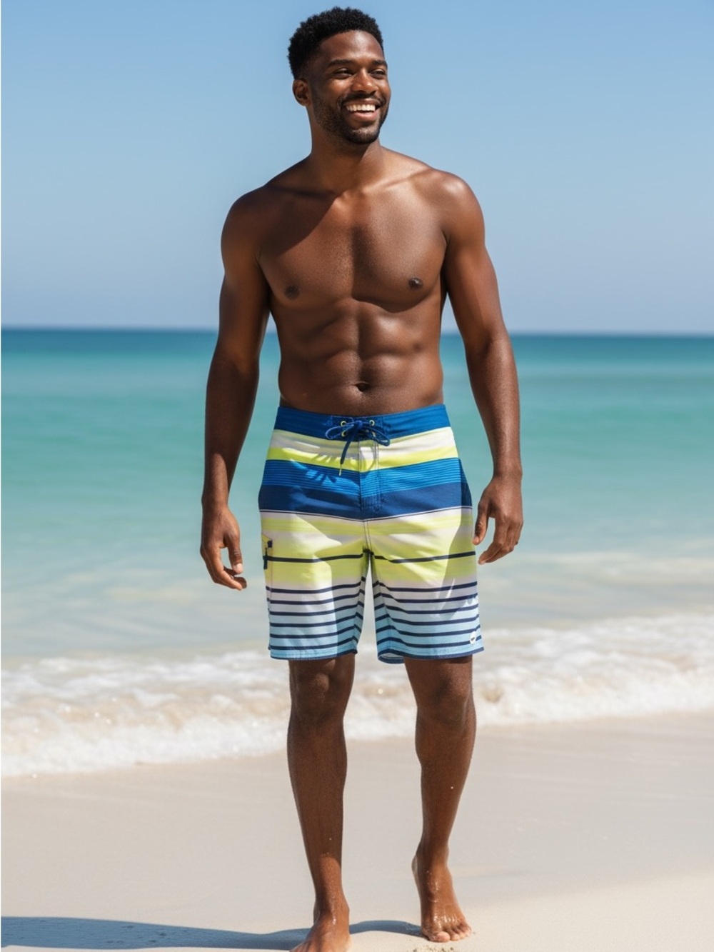 VINEYARD VINES MENS SZ 34 STRIPE BOARD SURF SHORTS